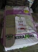 84 bags of Kerakoll H40 Eco Bio Gel white aggregate/adhesive 25Kg bags on 2 pallets