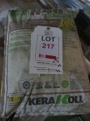 84 bags of Kerakoll H40 Eco Tenaflex Grau aggregate/adhesive 25Kg bags on 2 pallets