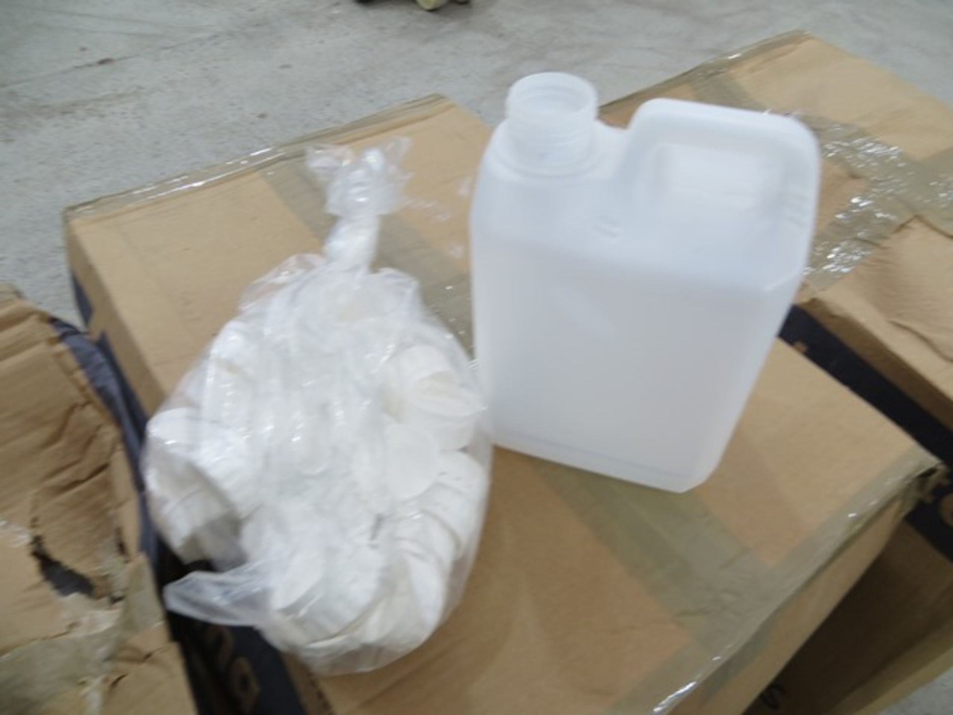 Four Boxes of Fifty x 2Litre Plastic Containers & Caps - Image 2 of 2