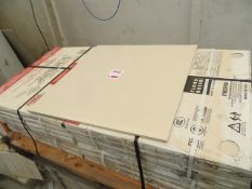 Two Pallets Containing 150 Cream Polished Ceramic Tiles 600mm x 600mm x10mm