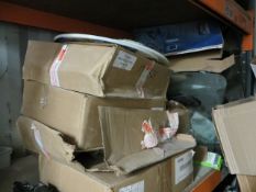 Quantity of various car/van spares contained on 2 shelves as lotted