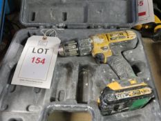 Dewalt DCD798 battery operated drill c/w case (no charger)