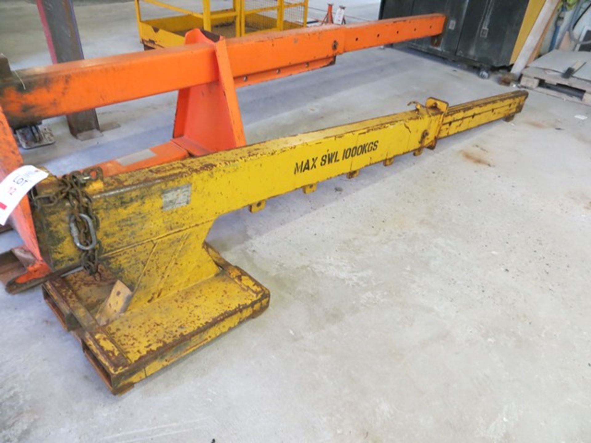 Leonard & Co Crane Jib Max SWL 1000Kgs. Thorough examination certificate due 30/01/2020. - Image 2 of 2