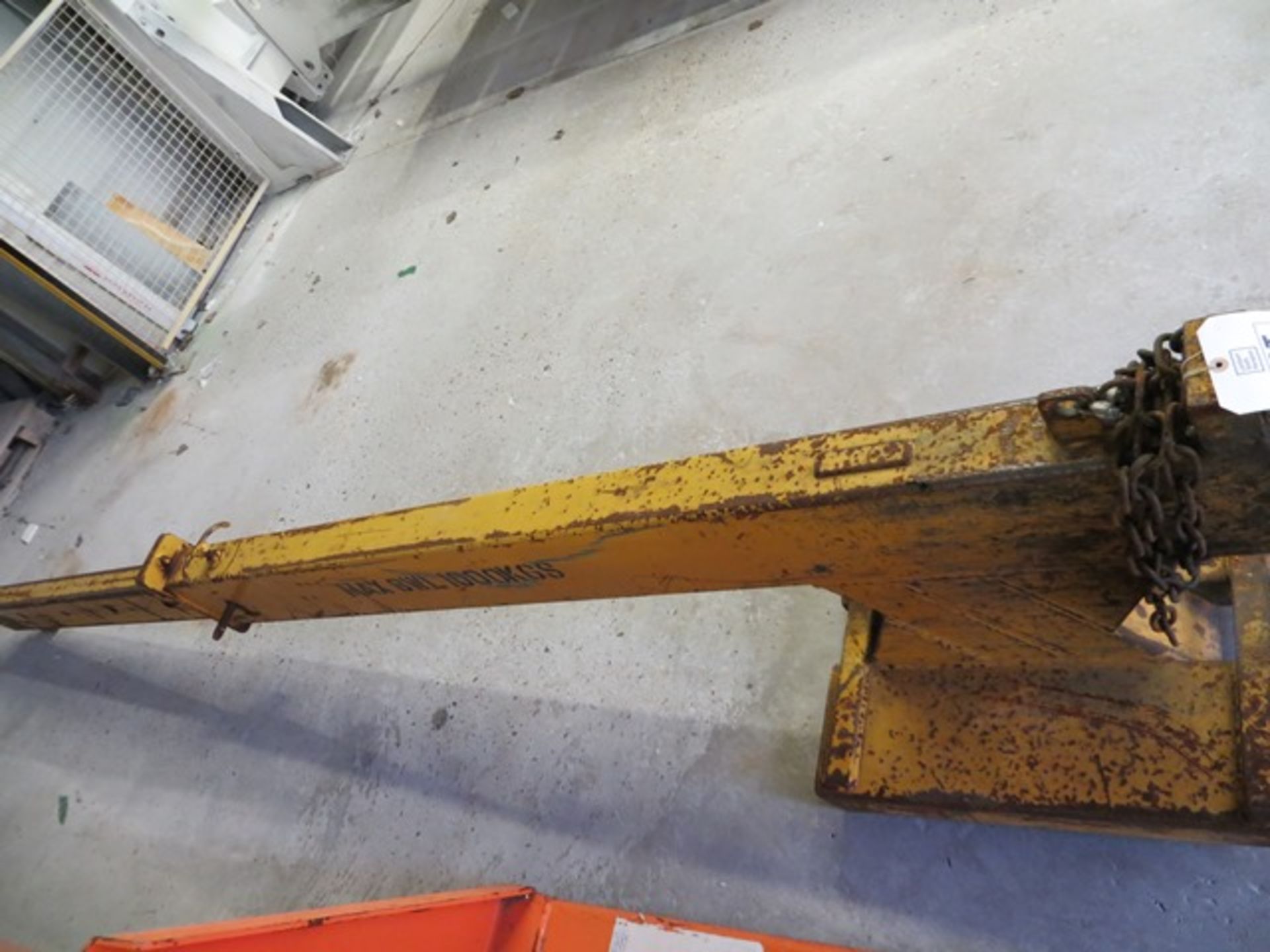 Leonard & Co Crane Jib Max SWL 1000Kgs. Thorough examination certificate due 30/01/2020.