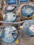 Five Various Makita Industrial Vacuum Cleaners as lotted