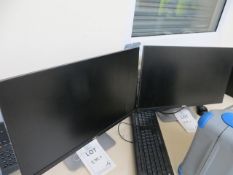 Four Dell LCD 24" colour monitors model U2414HB
