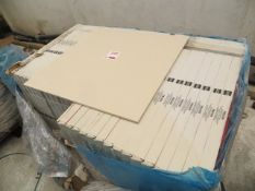 Pallet Containing 100 Cream Polished Ceramic Tiles 600mm x 600mm x10mm