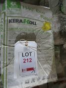 84 bags of Kerakoll H40 Eco Rapid extra fast setting aggregate/adhesive 25Kg bags on 2 pallets