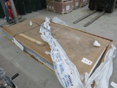 Pallet containing approx nine 2500mm x 1300mm Aluminium Honeycombe Panels