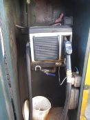 PIUSI wall-mounted fuel dispenser and green steel security cabinet (Please Note: Purchaser to supply