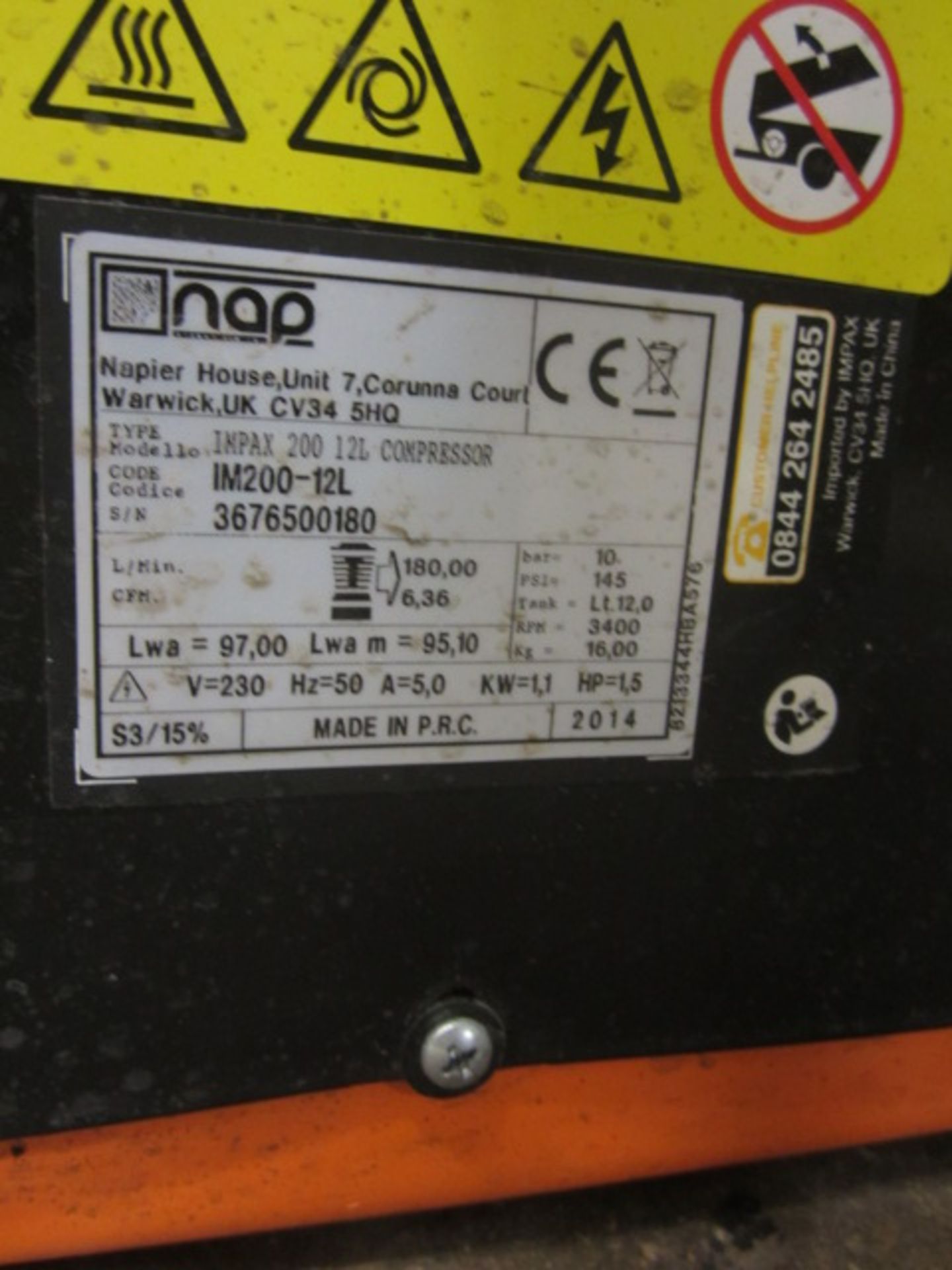 ImpaX 200-12L mini packaged compressor s/n: 3676500180 (2014) - Image 3 of 3