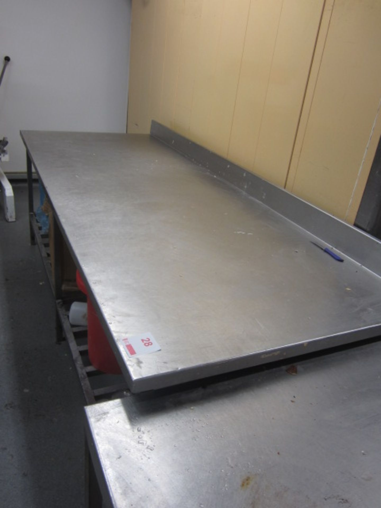 Stainless steel food preparation work surface Approx. 950 x 750mm (Please ensure sufficient resource - Image 2 of 3