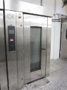 Mono MX Eco-Touch stainless steel single door rack over, single trolley capacity. Approx.