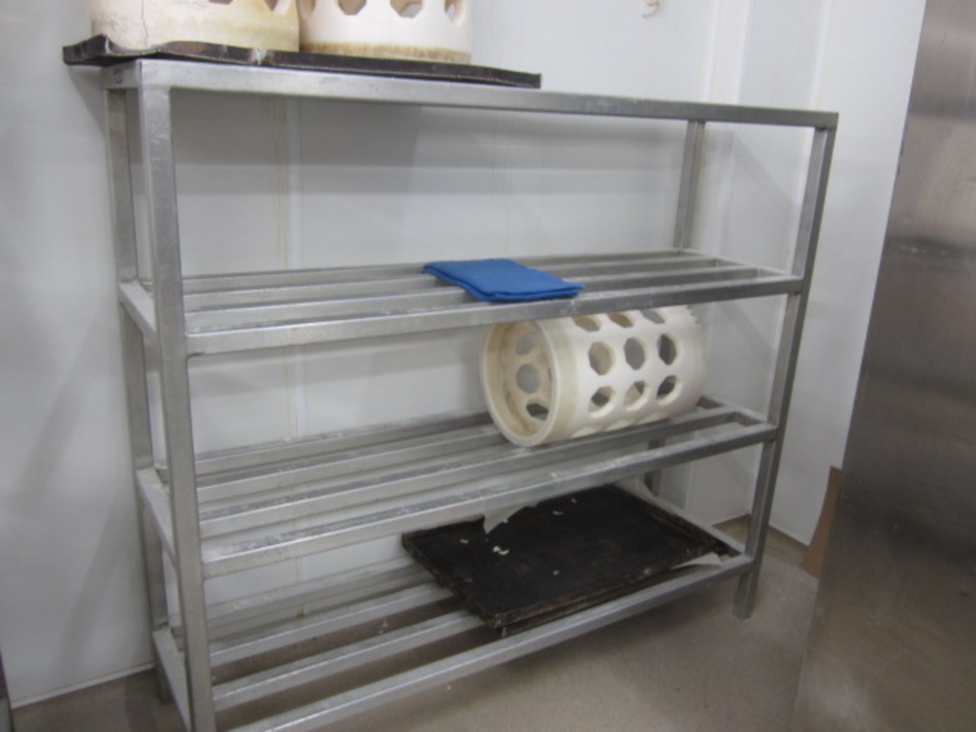 Stainless steel 4-shelf storage rack. Approx., 1500 x 600 x 1650mm and stainless steel 4-shelf - Image 3 of 3