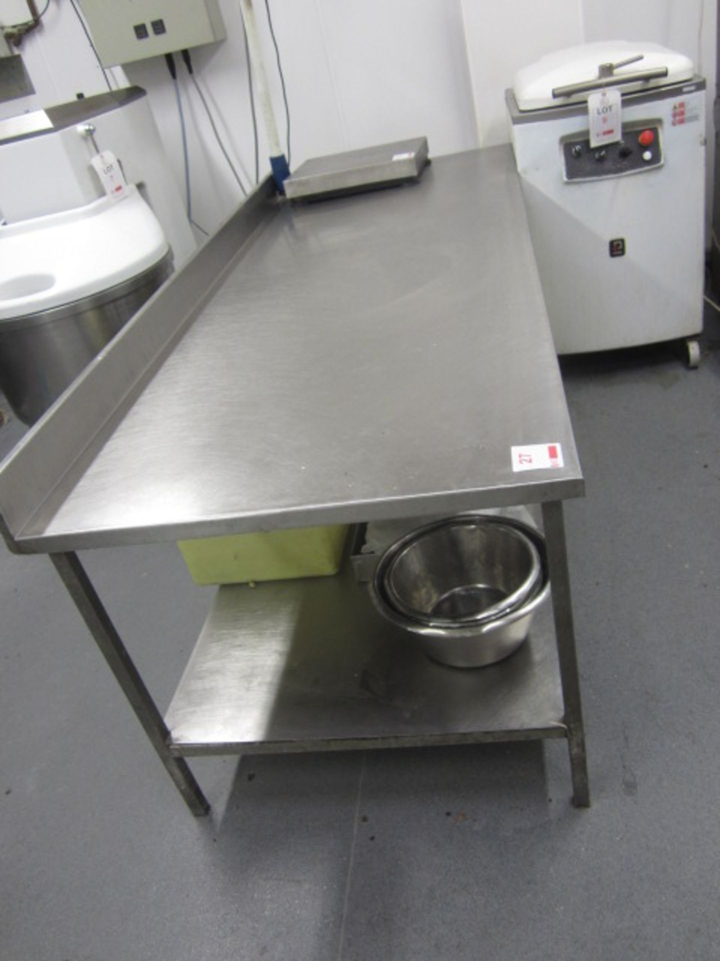 Stainless steel food preparation work surface Approx. 2400 x 950mm (Please ensure sufficient - Image 2 of 2