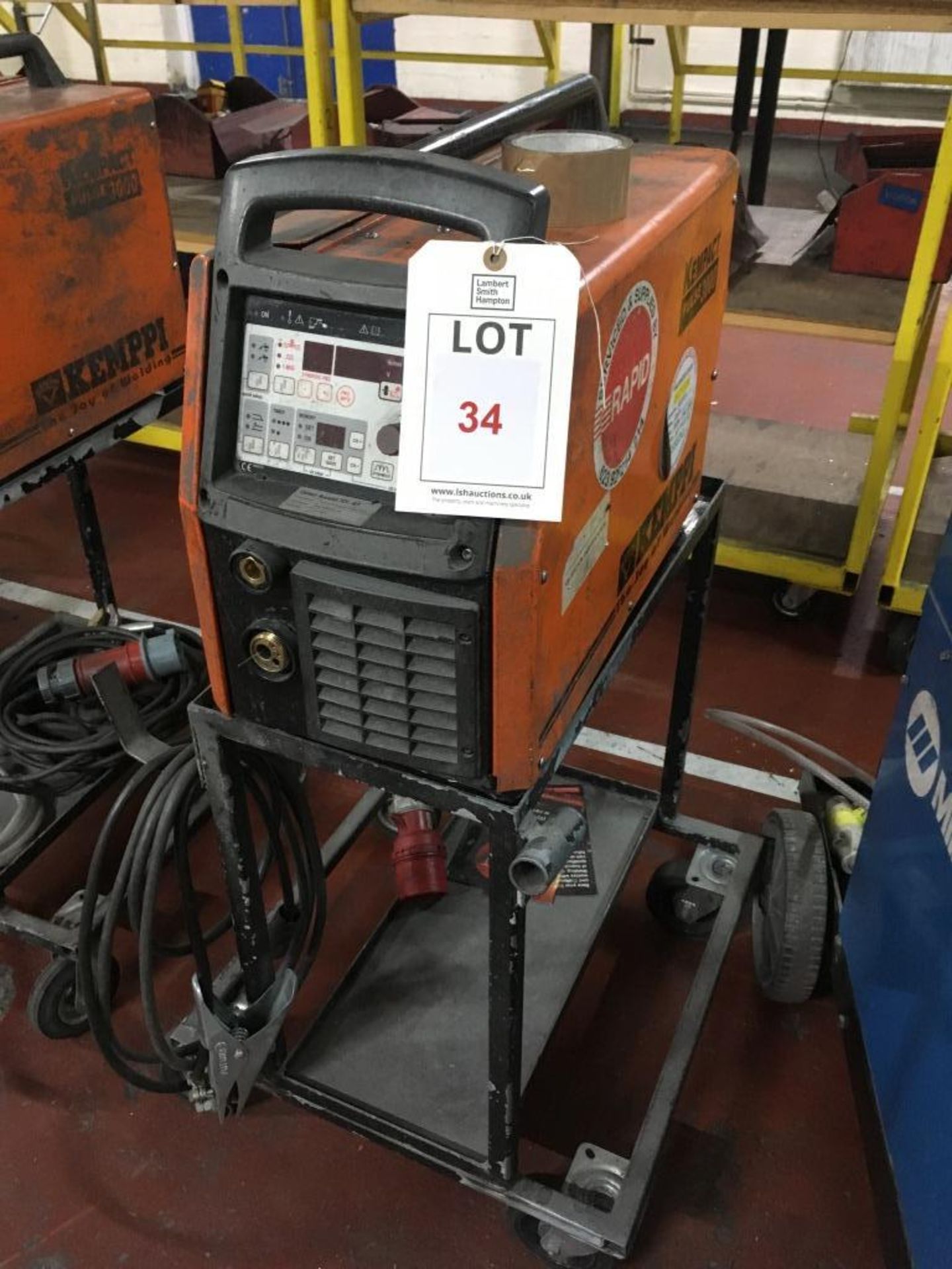 Kemppi Kempact Pulse 3000 mig welder, Serial No. 1401054U