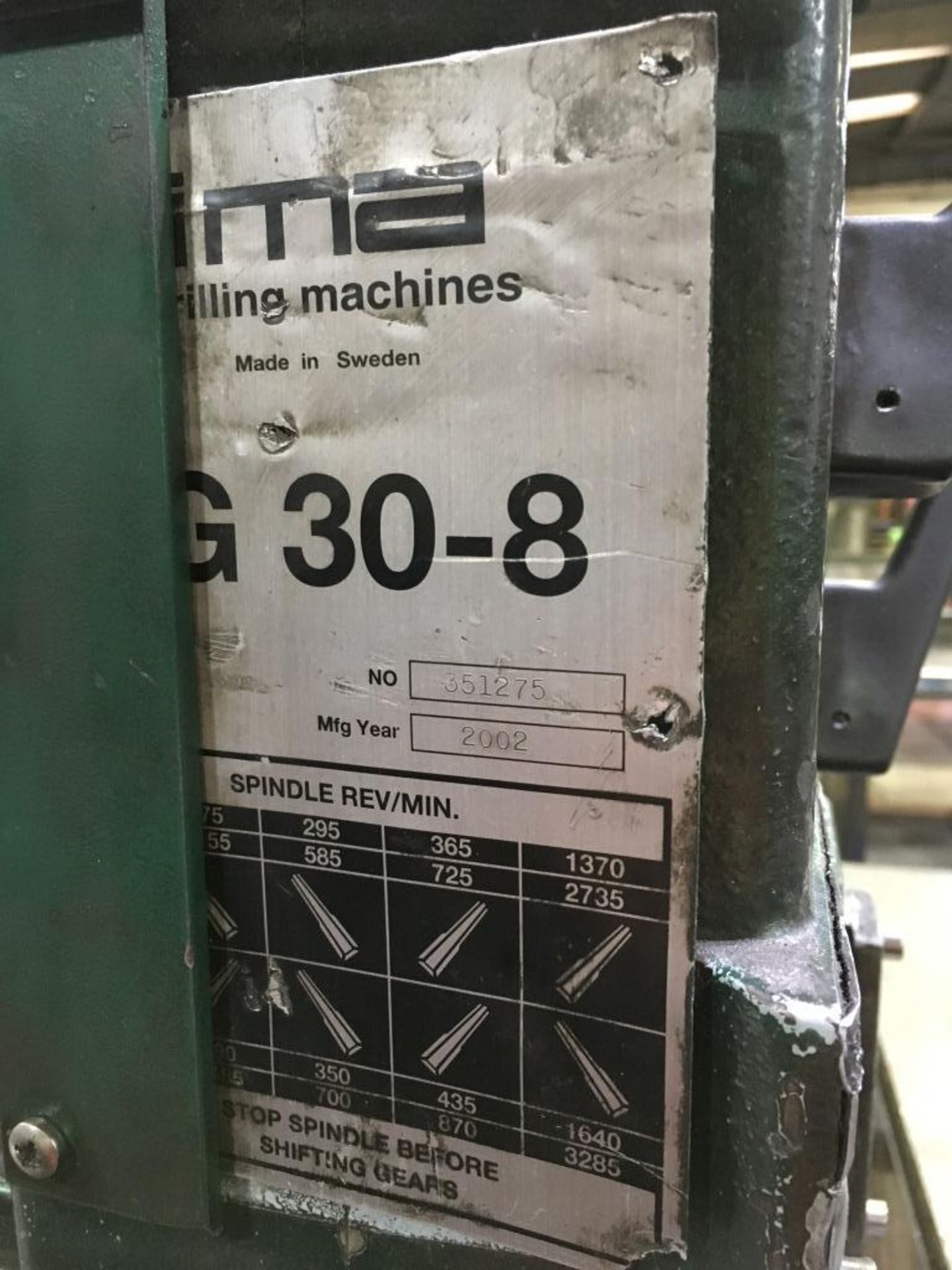 IMA IG30-8 pillar drill, Serial No. 351275, Year of Manufacture: 2002. A work Method Statement and - Image 4 of 6