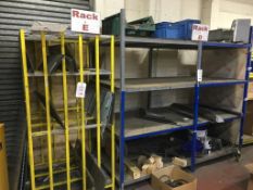 Six various works racks (contents not included) Collection is restricted to the final day of the