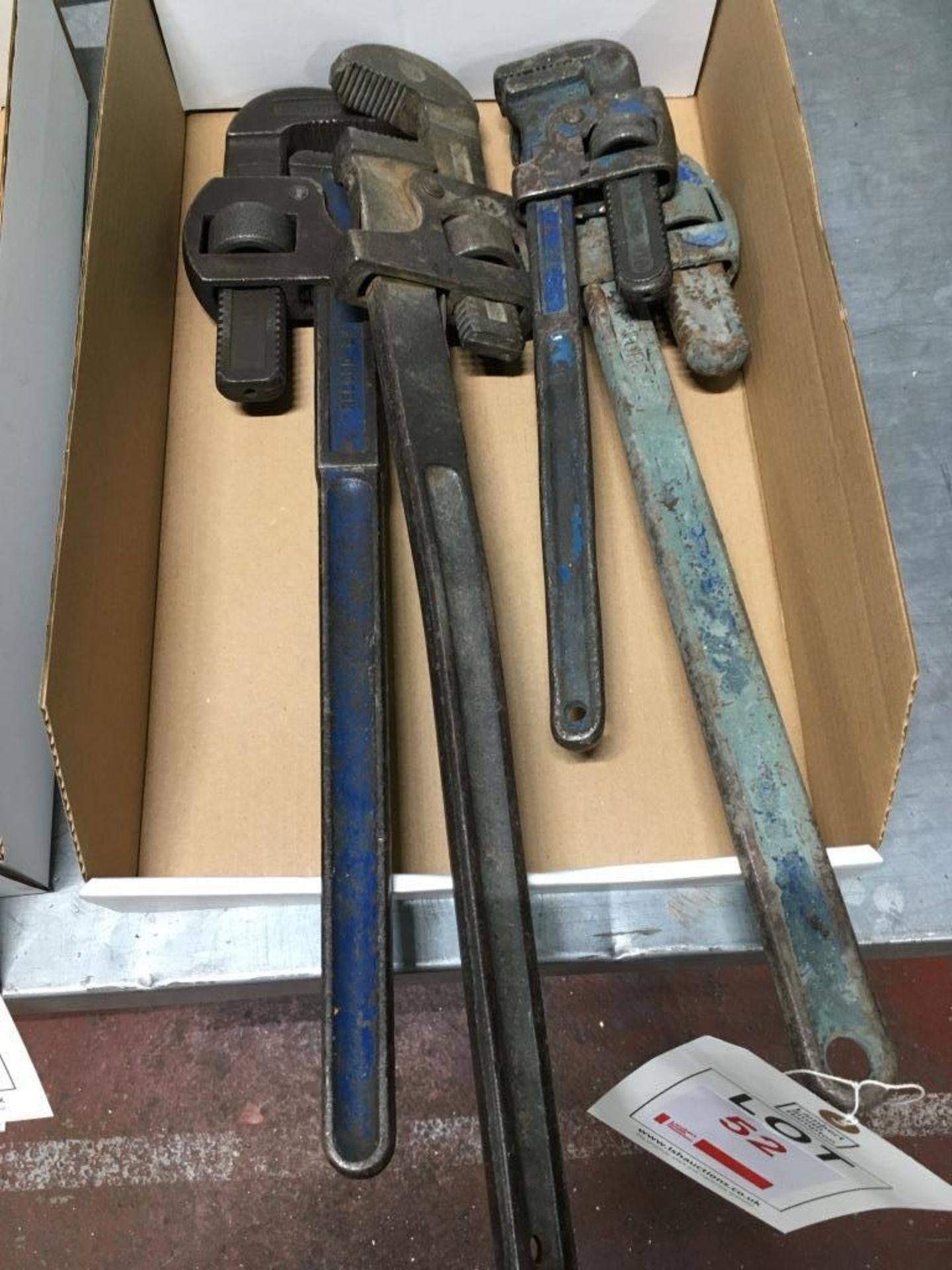 Four pipe wrenches