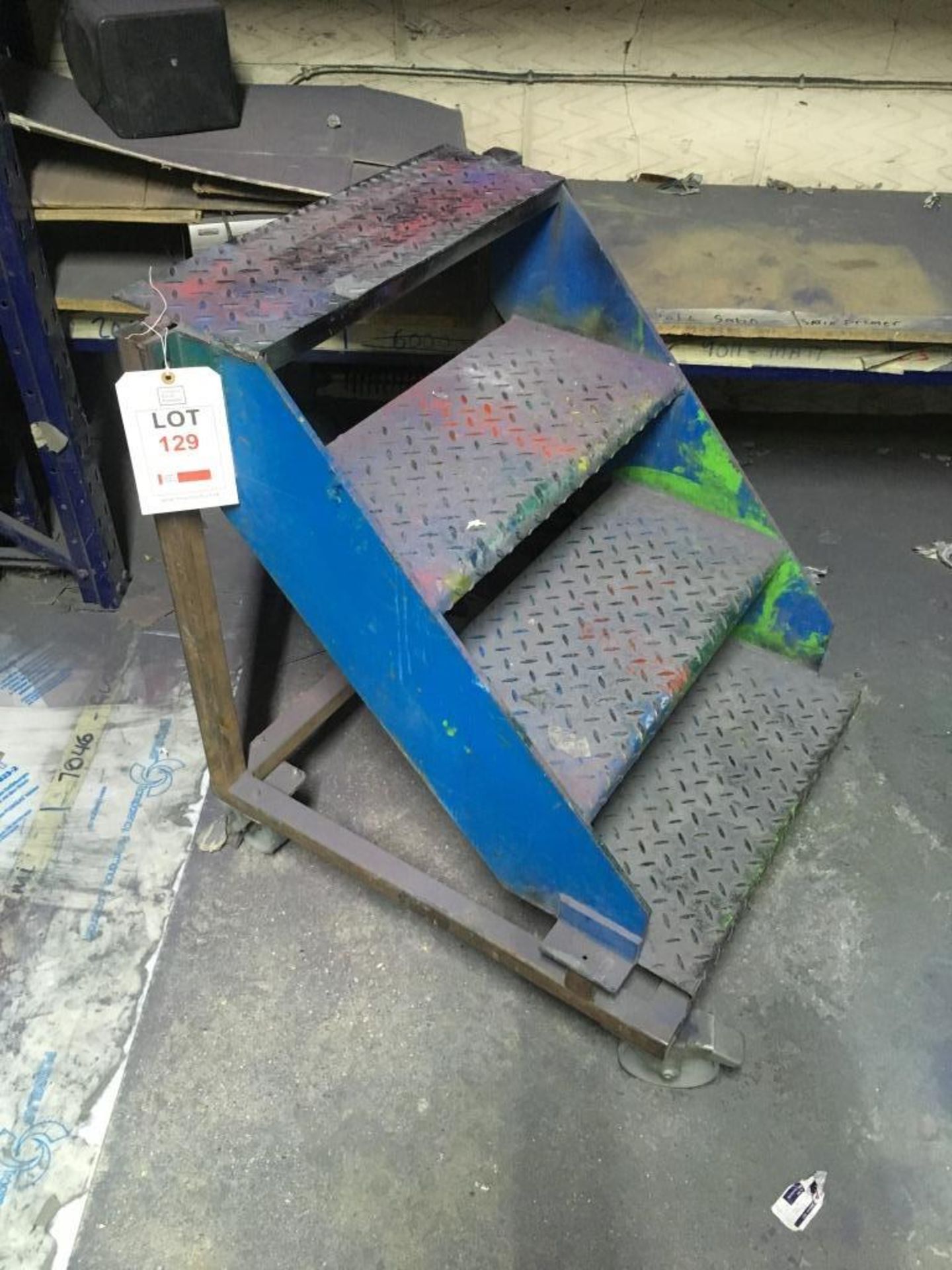 Four step warehouse ladder