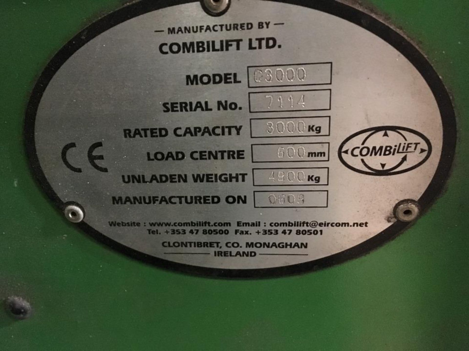 Combilift C3000 side loader, Serial No. 7114, Year of manufacture: 2006. Please Note: This item - Image 13 of 13