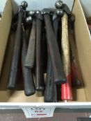 Various hammers, in two boxes