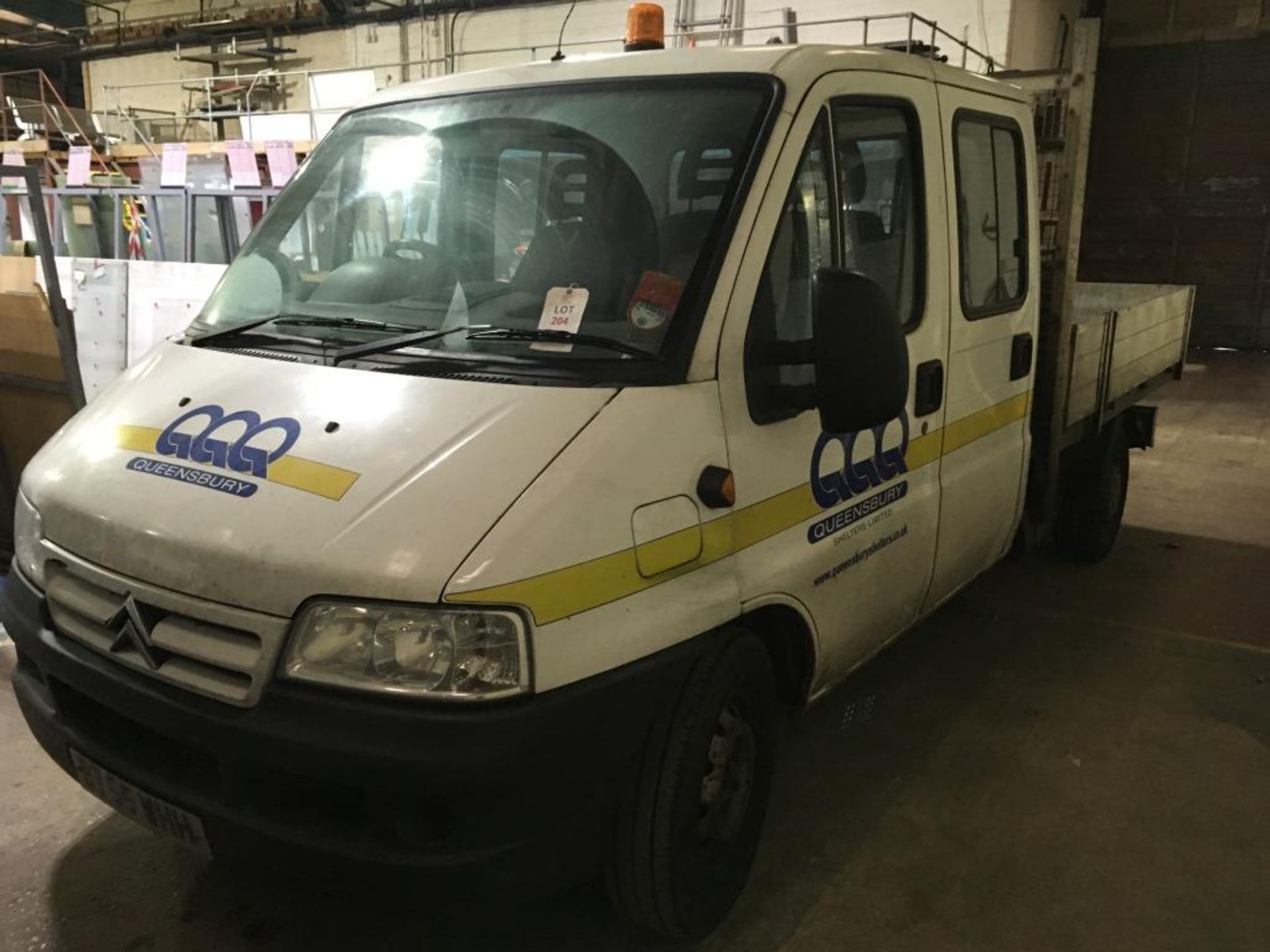 Citroen Relay 1800 TD HDI LWB double cab flat bed van, (rear seats removed) with swing lift V - Image 2 of 15