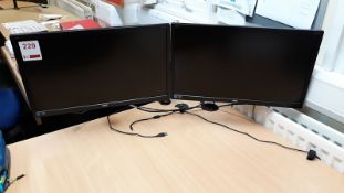 2 AOC E2460S 24" LCD monitors and stand