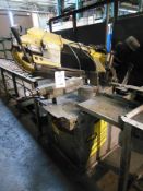 FMB Manuali Titan mitre horizontal bandsaw Serial no. I 01952 (2008) with 3.75m approx. infeed