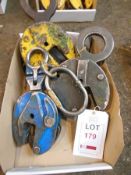 3 heavy duty plate lifting clamps