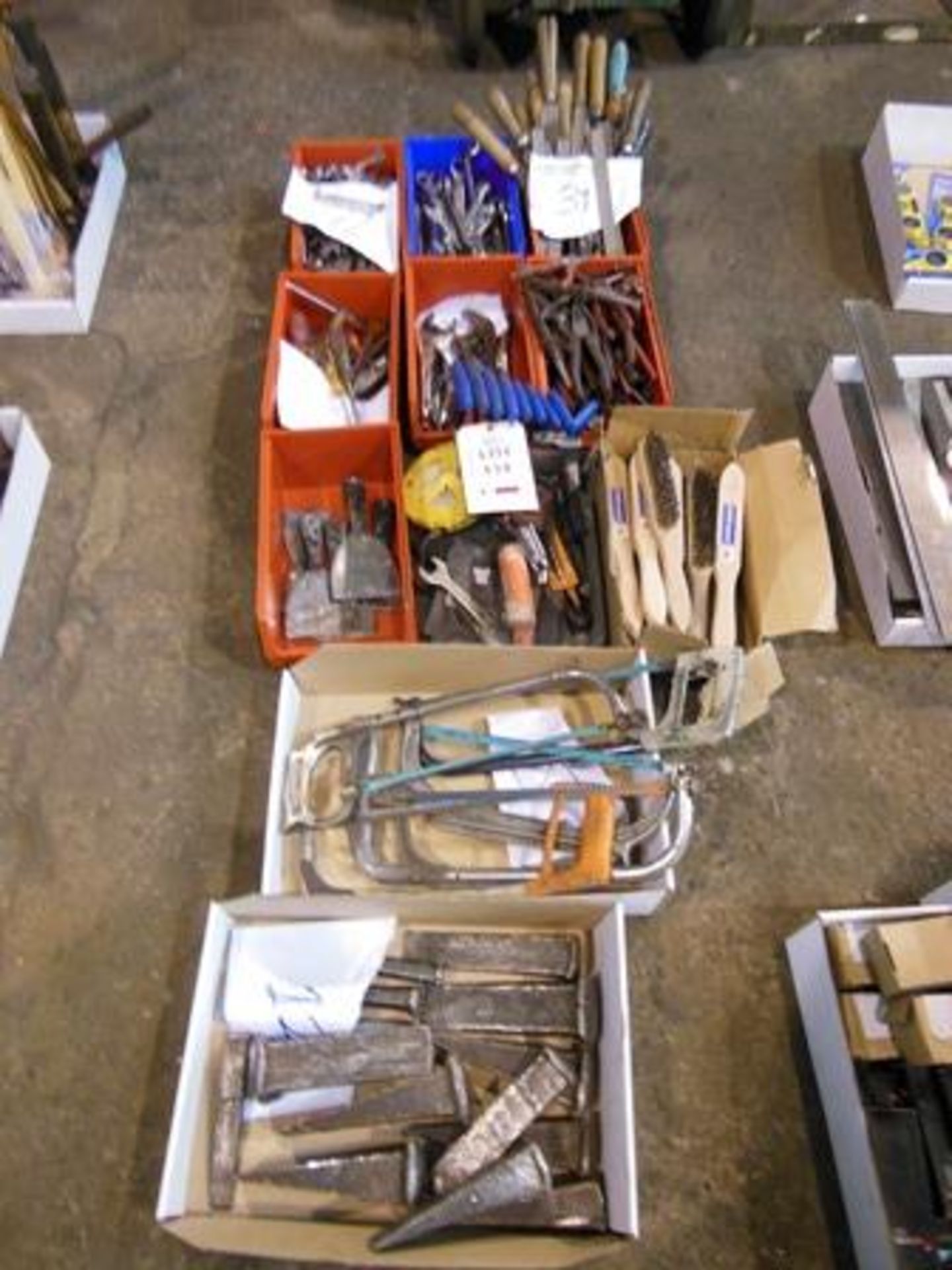 Large quantity of assorted hand tools including spanners, files and rasps, pliers, hack saws etc