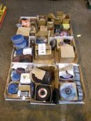 9 boxes of assorted grinding discs and circular sanding discs (unused)