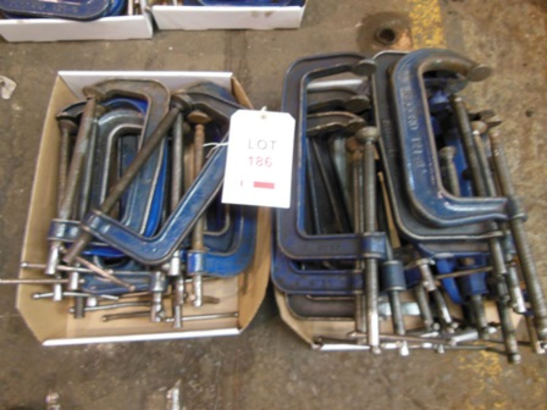 2 boxes of assorted G clamps