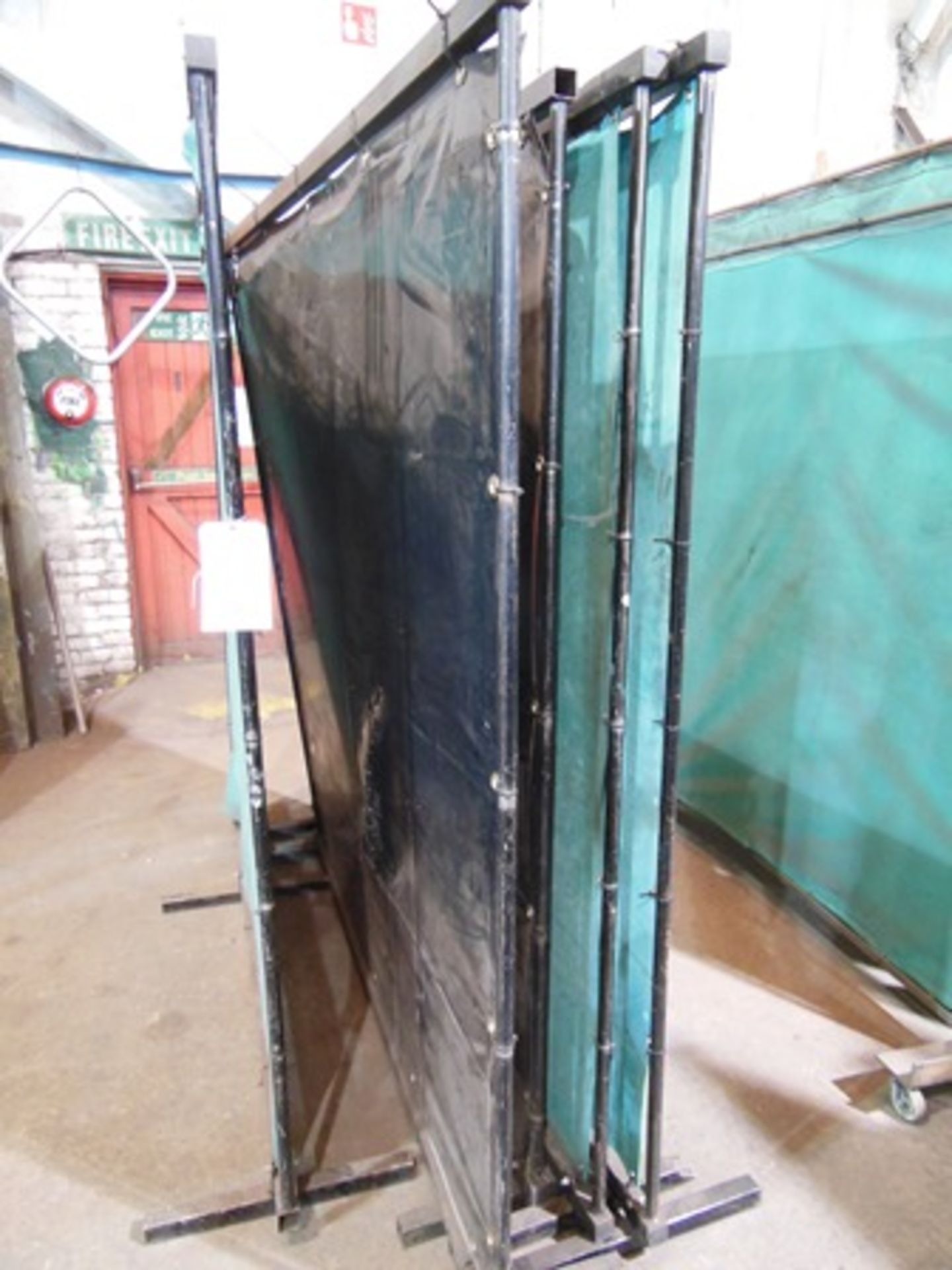 5 welding screens, approx. 1850mm x 1960mm