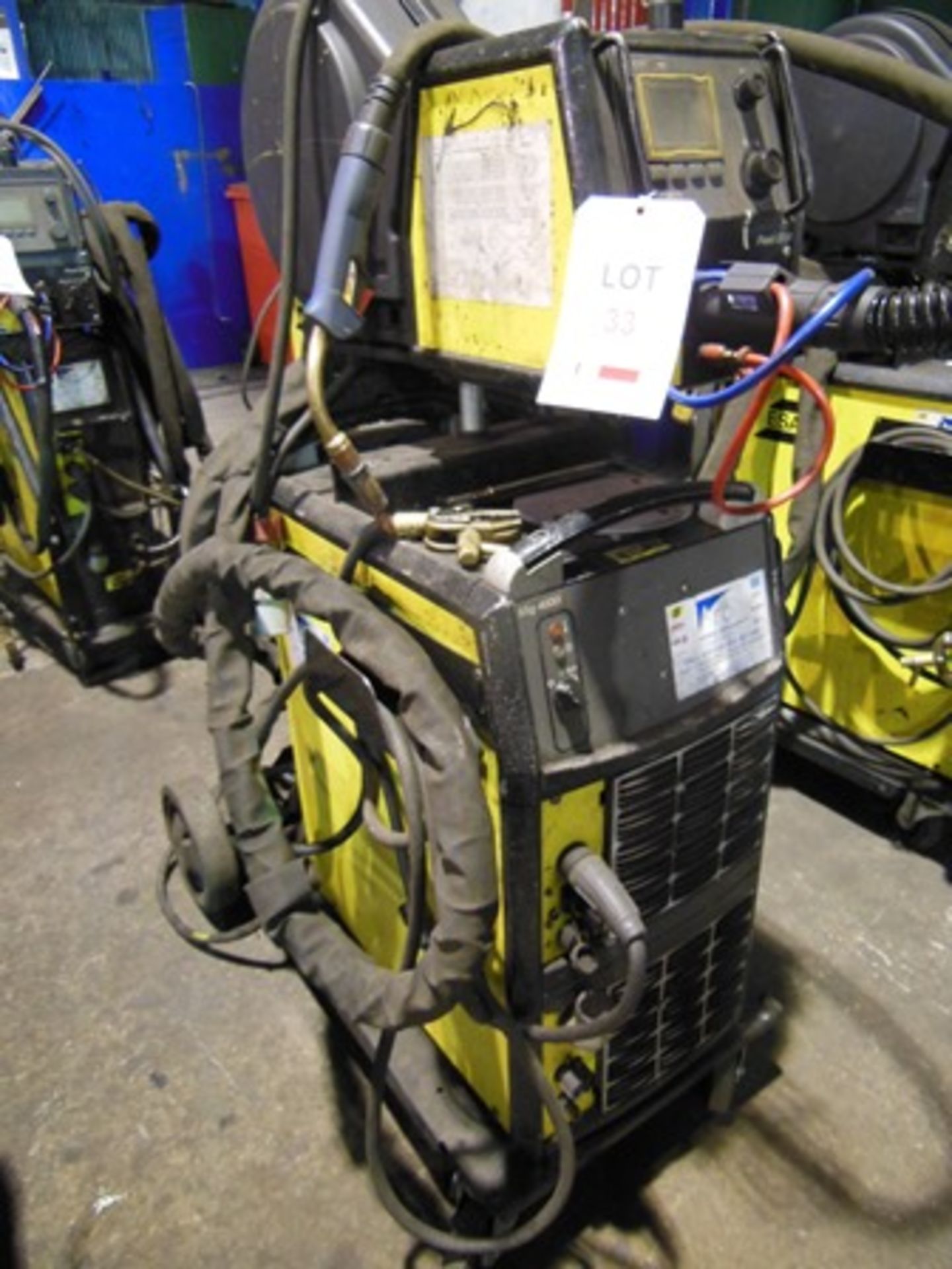 ESAB Mig 4000i mig welding set Serial no. 803-839-5116 with Aristo Feed 3004 wire feed unit