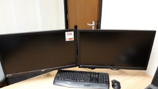 2 AOC E2460S 24" LCD monitors and stand