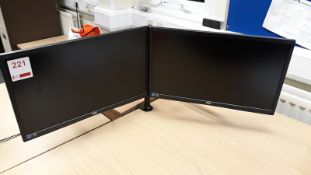 2 AOC E2460S 24" LCD monitors and stand