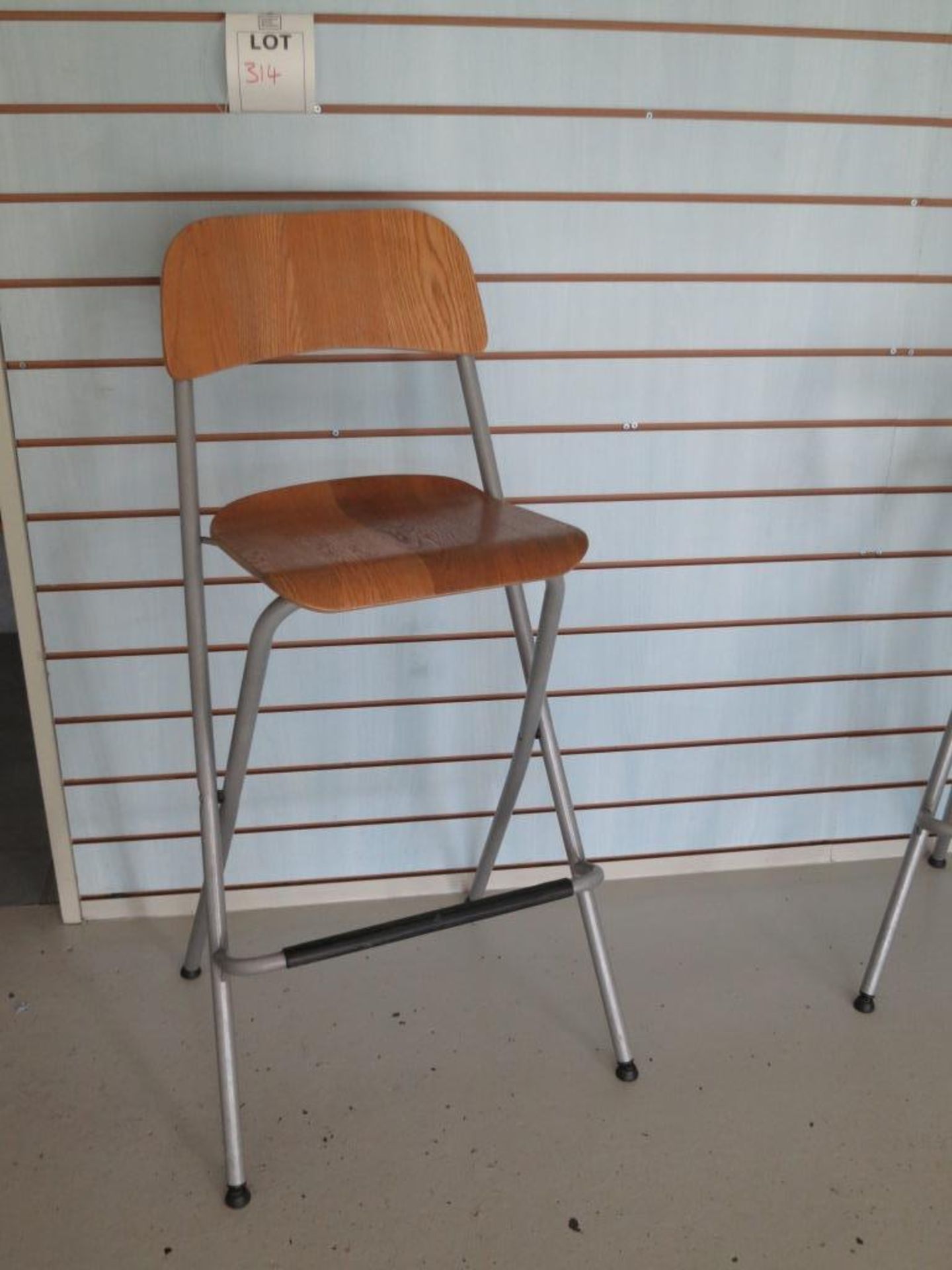 Oak Veneer Bar Stool, folding. SRP £27