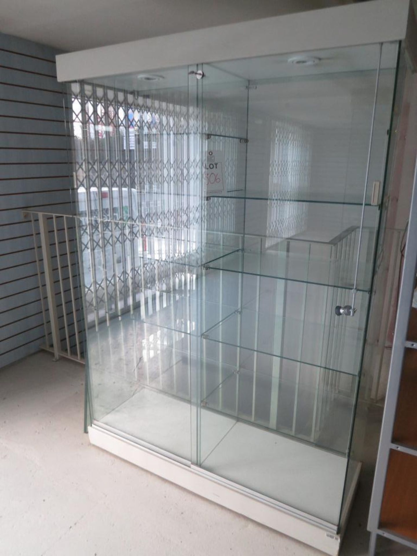 Large Glass Display Cabinet, free standing. 185cm x 129cm x 45cm SRP £900