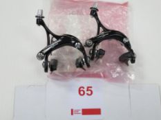 1x Veloce Dual Pivot Brake Calipers Black Pair Campagnolo SRP £41.99