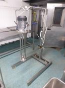 Silverson model D high speed mixer on Silverson 60Kg stainless steel hoist