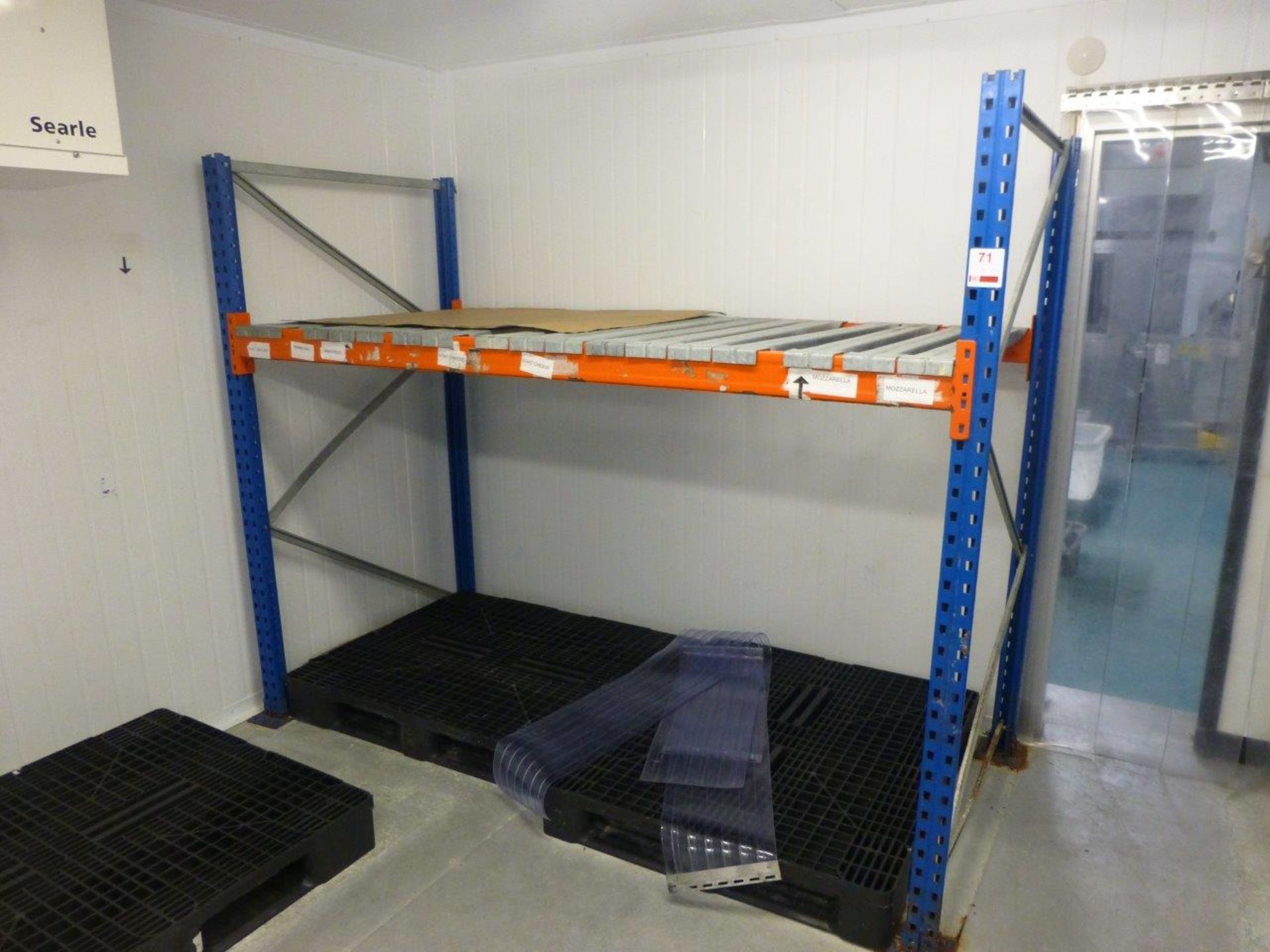 4 Bays of steel pallet racking, 1.9m high