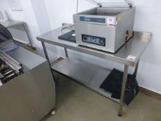 Franke 2-tier stainless steel food preparation table, 1500mm x 580mm x 890mm high