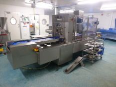 Mateline tart shell production machine with associated tooling including 7 shaping dies and conveyor