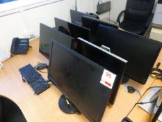 6 assorted flat screen monitors