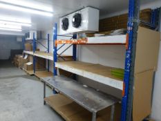 5 Bays of single-tier pallet racking and 1 bay of 2-tier pallet racking, average height 2.44m