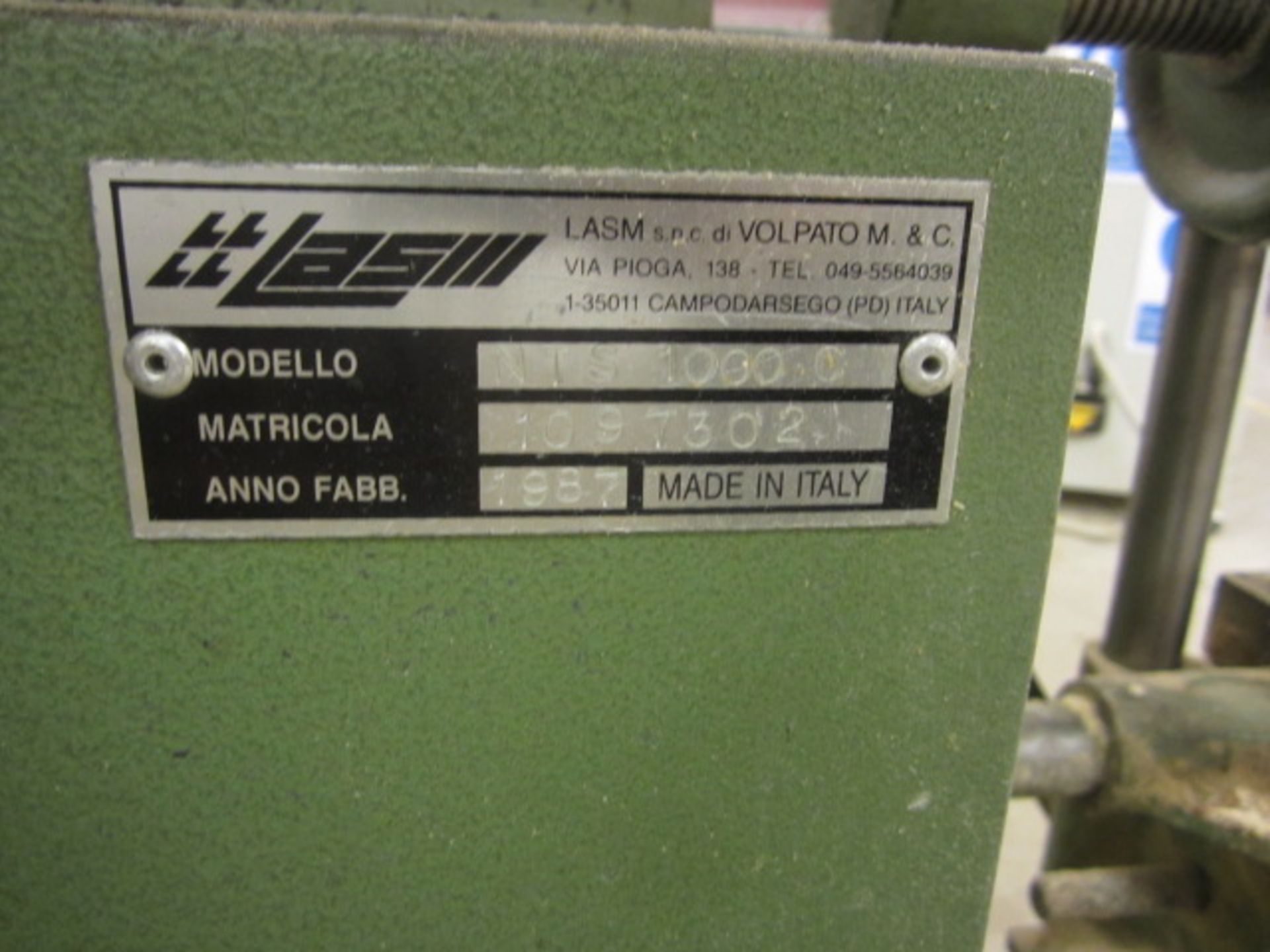 LASM 6" belt sander, with spindle sander, model NTS 1000C, serial no: 1097302 (1987). **NB: this - Image 5 of 5