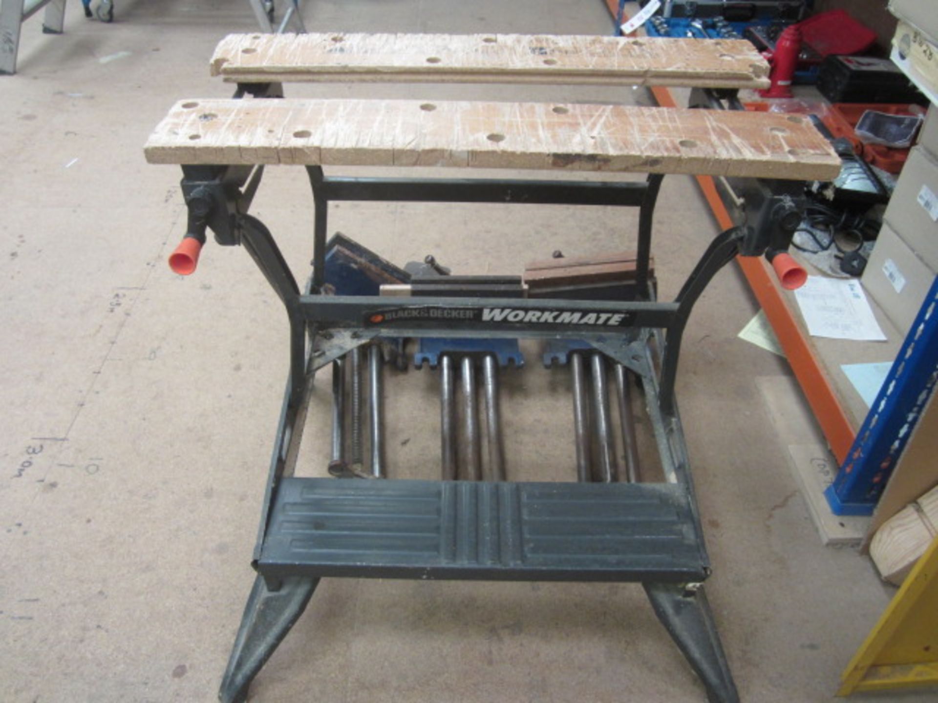 3 x carpenters bench vices, workmate - Image 3 of 3