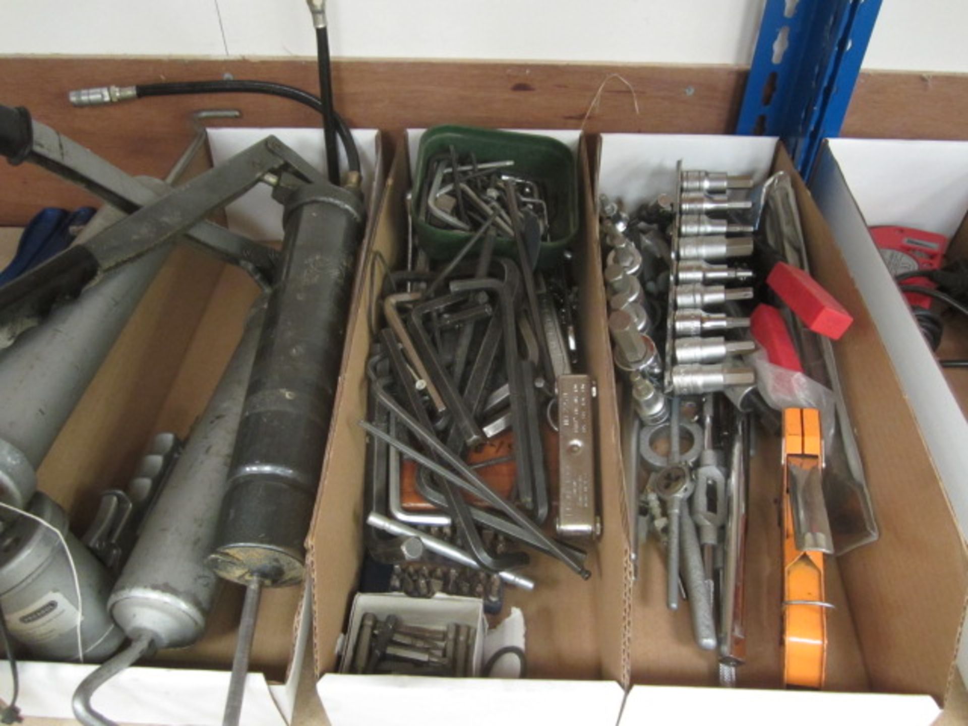Quantity of assorted hand tools including allen keys, screwdrivers, socket sets, solder iron, - Image 2 of 3