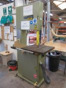 Startrite 502 vertical band saw, serial no: 114309